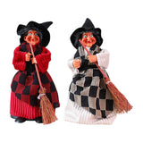 Maxbell Halloween Hanging Witch Halloween Decor Witch Pendant for Window Garden Home Red Black