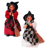 Maxbell Halloween Hanging Witch Halloween Decor Witch Pendant for Window Garden Home Red Black