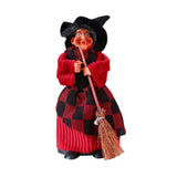 Maxbell Halloween Hanging Witch Halloween Decor Witch Pendant for Window Garden Home Red Black