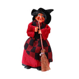Maxbell Halloween Hanging Witch Halloween Decor Witch Pendant for Window Garden Home Red Black