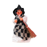 Maxbell Halloween Hanging Witch Halloween Decor Witch Pendant for Window Garden Home White Black