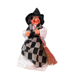 Maxbell Halloween Hanging Witch Halloween Decor Witch Pendant for Window Garden Home White Black