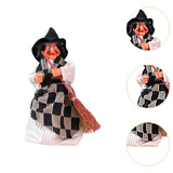 Maxbell Halloween Hanging Witch Halloween Decor Witch Pendant for Window Garden Home White Black