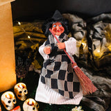 Maxbell Halloween Hanging Witch Halloween Decor Witch Pendant for Window Garden Home White Black