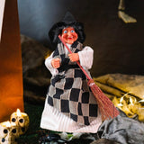 Maxbell Halloween Hanging Witch Halloween Decor Witch Pendant for Window Garden Home White Black