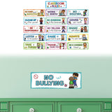 Maxbell 16Pcs Classroom Rules Educational Posters Teacher Good Habits Manners Charts