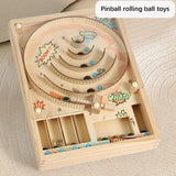 Maxbell Wooden Pinball Game Early Development Fine Motor Skills Tabletop Pinball Toy Style A