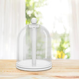 Maxbell Rotatable Showcase Figure Display Case for Charms Plush Figures Action Dolls White