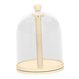 Maxbell Rotatable Showcase Figure Display Case for Charms Plush Figures Action Dolls Beige