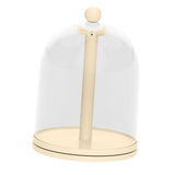 Maxbell Rotatable Showcase Figure Display Case for Charms Plush Figures Action Dolls Beige