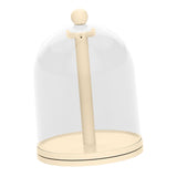 Maxbell Rotatable Showcase Figure Display Case for Charms Plush Figures Action Dolls Beige