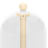 Maxbell Rotatable Showcase Figure Display Case for Charms Plush Figures Action Dolls Beige