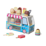 Maxbell Wooden Ice Cream Cart Toys Ice Cream Shop Playset for Kids DIY Holiday Gifts
