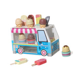 Maxbell Wooden Ice Cream Cart Toys Ice Cream Shop Playset for Kids DIY Holiday Gifts