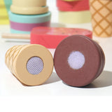 Maxbell Wooden Ice Cream Cart Toys Ice Cream Shop Playset for Kids DIY Holiday Gifts