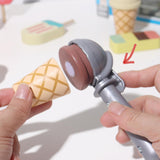 Maxbell Wooden Ice Cream Cart Toys Ice Cream Shop Playset for Kids DIY Holiday Gifts