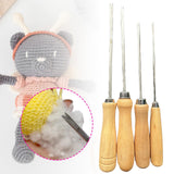 Maxbell 4x DIY Handcraft Stuffing Tool with Wooden Handle Handy Cotton Stuffing Tool