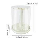 Maxbell Figure Display Case Transparent Rotatable for Pendants Action Dolls Keychain
