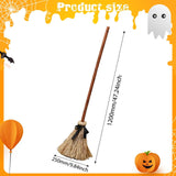Maxbell Halloween Witch Broom Cosplay Broom Props for Party Supplies Masquerade Show