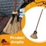 Maxbell Halloween Witch Broom Cosplay Broom Props for Party Supplies Masquerade Show