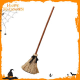 Maxbell Halloween Witch Broom Cosplay Broom Props for Party Supplies Masquerade Show