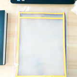 Maxbell 6 Pieces Dry Erase Pocket Sleeves with Ring 10"x14" Paper Sleeves Protectors