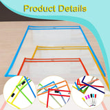 Maxbell 6 Pieces Dry Erase Pocket Sleeves with Ring 10"x14" Paper Sleeves Protectors