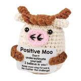 Maxbell Funny Cow Knitted Doll Pendant Novelty Gift Inspired Toy Gift for Girls,Boys