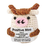 Maxbell Funny Cow Knitted Doll Pendant Novelty Gift Inspired Toy Gift for Girls,Boys