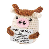 Maxbell Funny Cow Knitted Doll Pendant Novelty Gift Inspired Toy Gift for Girls,Boys