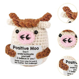 Maxbell Funny Cow Knitted Doll Pendant Novelty Gift Inspired Toy Gift for Girls,Boys