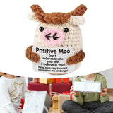 Maxbell Funny Cow Knitted Doll Pendant Novelty Gift Inspired Toy Gift for Girls,Boys