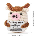 Maxbell Funny Cow Knitted Doll Pendant Novelty Gift Inspired Toy Gift for Girls,Boys