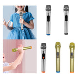 Maxbell Kids Microphone Toy Stage Costume Mic Prop for Kids Halloween Career Day Toy Silver Blue