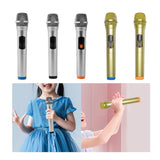 Maxbell Kids Microphone Toy Stage Costume Mic Prop for Kids Halloween Career Day Toy Silver Blue