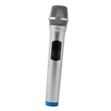 Maxbell Kids Microphone Toy Stage Costume Mic Prop for Kids Halloween Career Day Toy Silver Blue