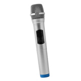 Maxbell Kids Microphone Toy Stage Costume Mic Prop for Kids Halloween Career Day Toy Silver Blue