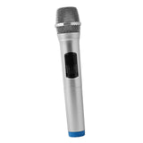 Maxbell Kids Microphone Toy Stage Costume Mic Prop for Kids Halloween Career Day Toy Silver Blue