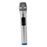 Maxbell Kids Microphone Toy Stage Costume Mic Prop for Kids Halloween Career Day Toy Silver Blue