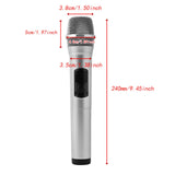 Maxbell Kids Microphone Toy Stage Costume Mic Prop for Kids Halloween Career Day Toy Silver Black