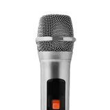 Maxbell Kids Microphone Toy Stage Costume Mic Prop for Kids Halloween Career Day Toy Silver Orange