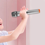 Maxbell Kids Microphone Toy Stage Costume Mic Prop for Kids Halloween Career Day Toy Silver Orange