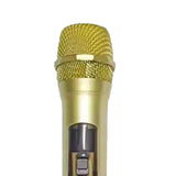 Maxbell Kids Microphone Toy Stage Costume Mic Prop for Kids Halloween Career Day Toy Gold Blue