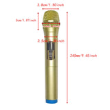 Maxbell Kids Microphone Toy Stage Costume Mic Prop for Kids Halloween Career Day Toy Gold Blue