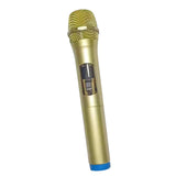 Maxbell Kids Microphone Toy Stage Costume Mic Prop for Kids Halloween Career Day Toy Gold Blue