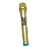 Maxbell Kids Microphone Toy Stage Costume Mic Prop for Kids Halloween Career Day Toy Gold Blue