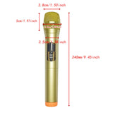 Maxbell Kids Microphone Toy Stage Costume Mic Prop for Kids Halloween Career Day Toy Gold Orange