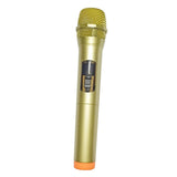 Maxbell Kids Microphone Toy Stage Costume Mic Prop for Kids Halloween Career Day Toy Gold Orange