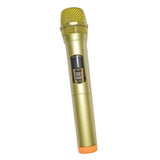 Maxbell Kids Microphone Toy Stage Costume Mic Prop for Kids Halloween Career Day Toy Gold Orange