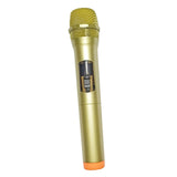 Maxbell Kids Microphone Toy Stage Costume Mic Prop for Kids Halloween Career Day Toy Gold Orange